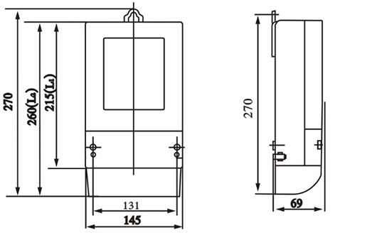 Medidor prepago estático bifásico trifilar de vatios-hora DSS238(E2302A/E2302L)